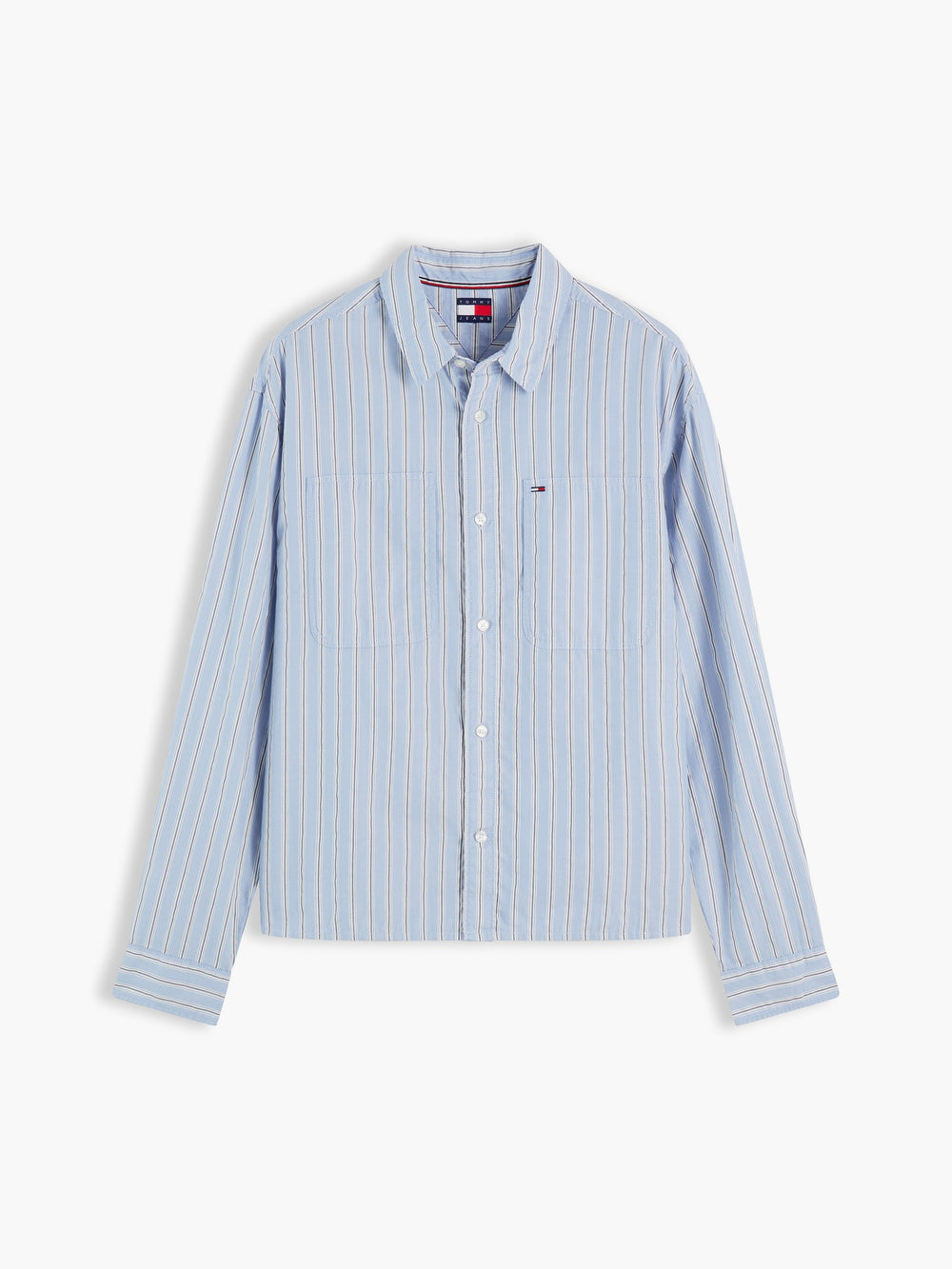 Boxy Fit Stripe Textured Shirt