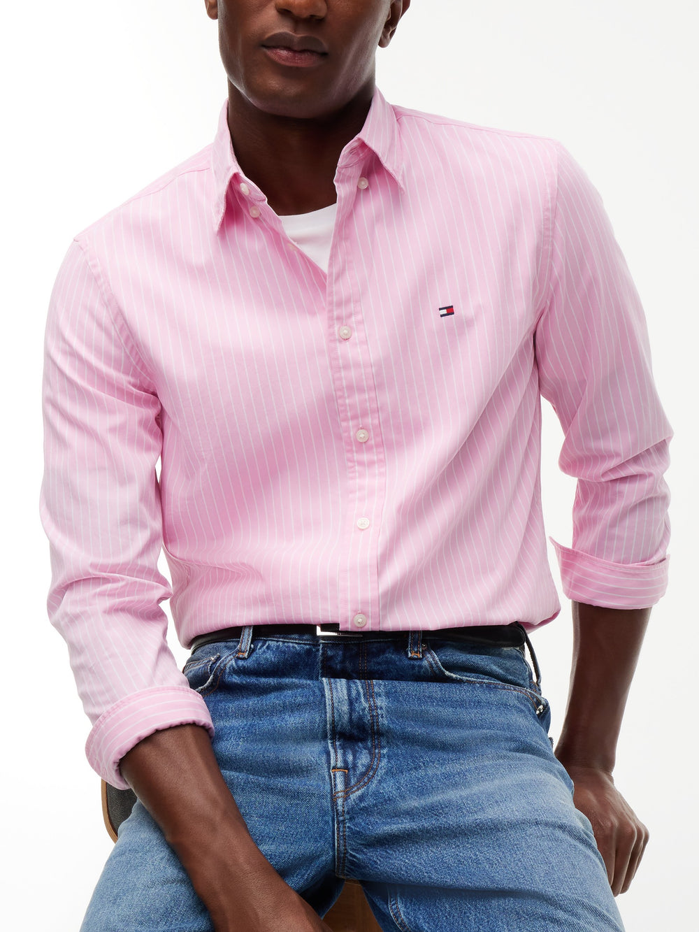 Regular Fit Stripe Poplin Shirt
