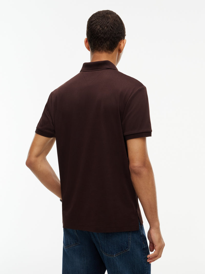 Regular Fit Solid Liquid Cotton Polo