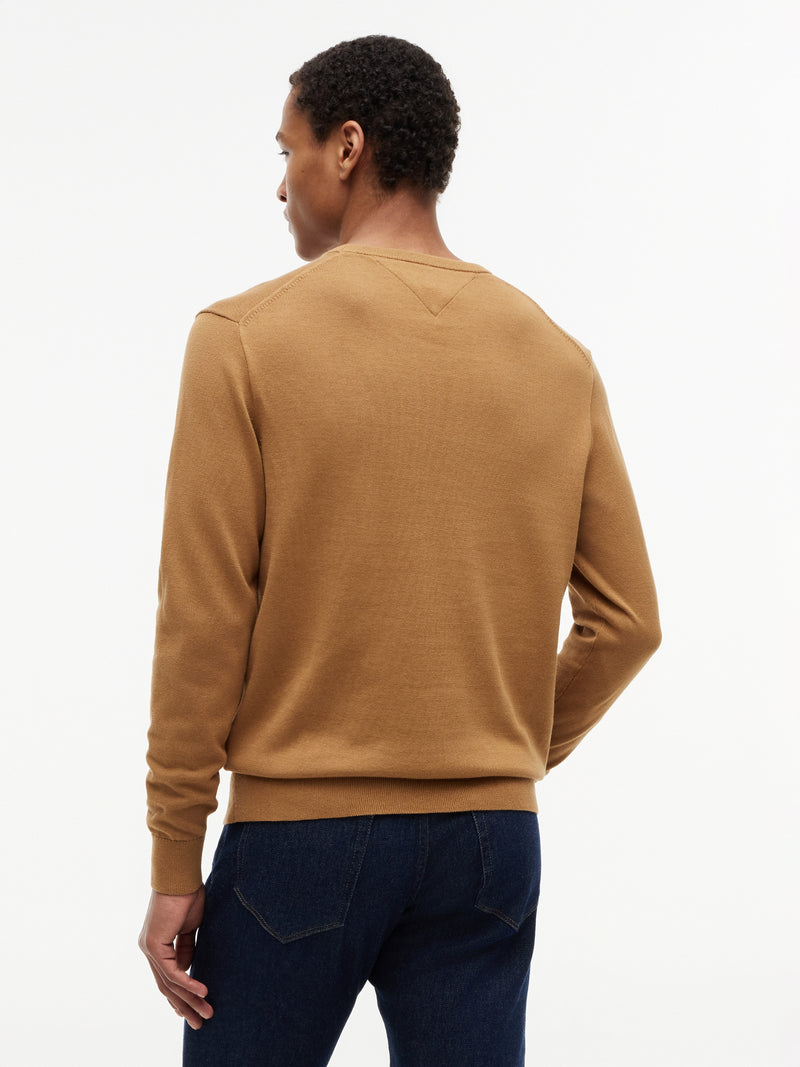 Crew Neck Solid Pullover