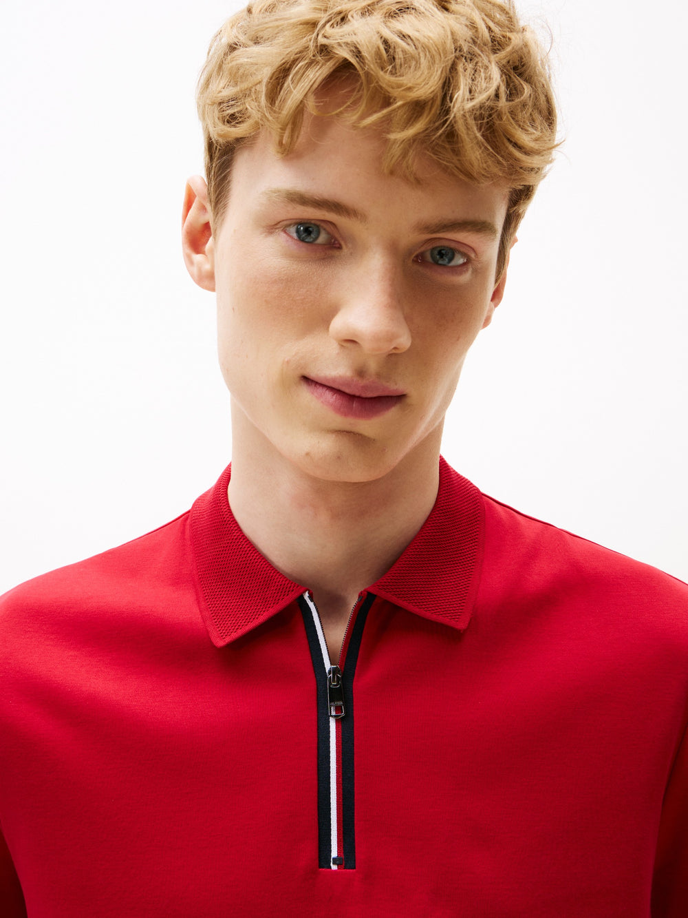 Regular Fit 1/4 Zip Interlock Polo