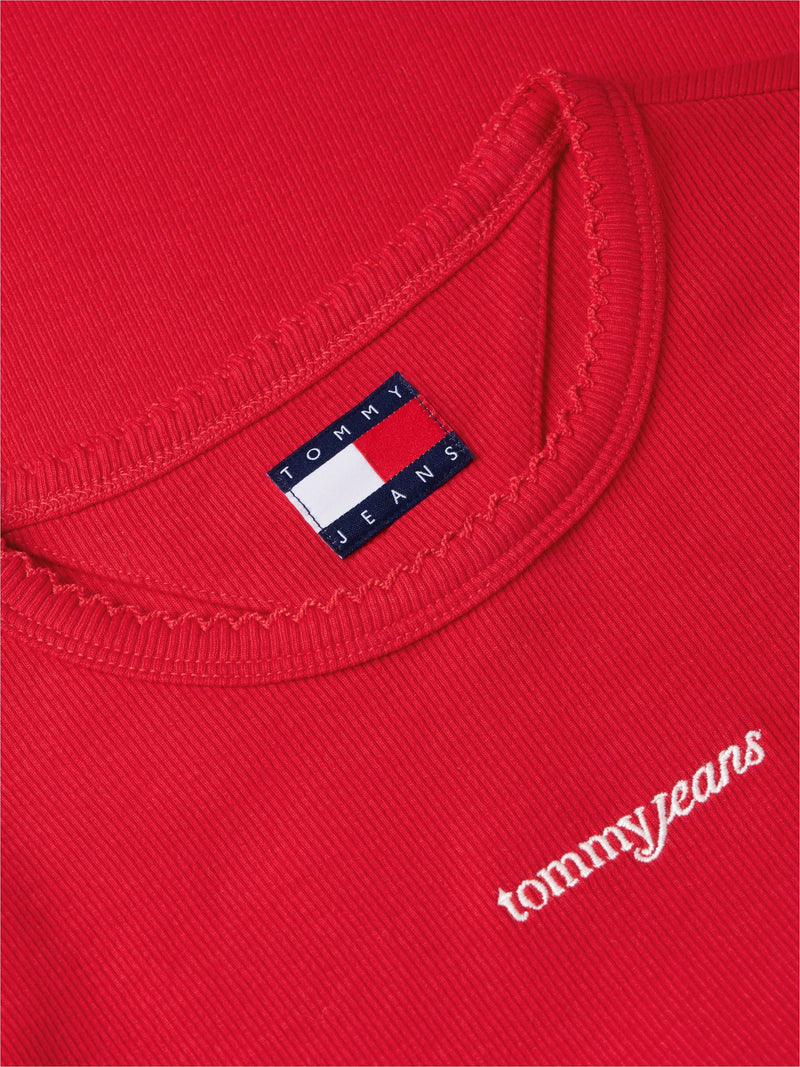Solid Slim Fit Half Sleeve Ribbed T-Shirt