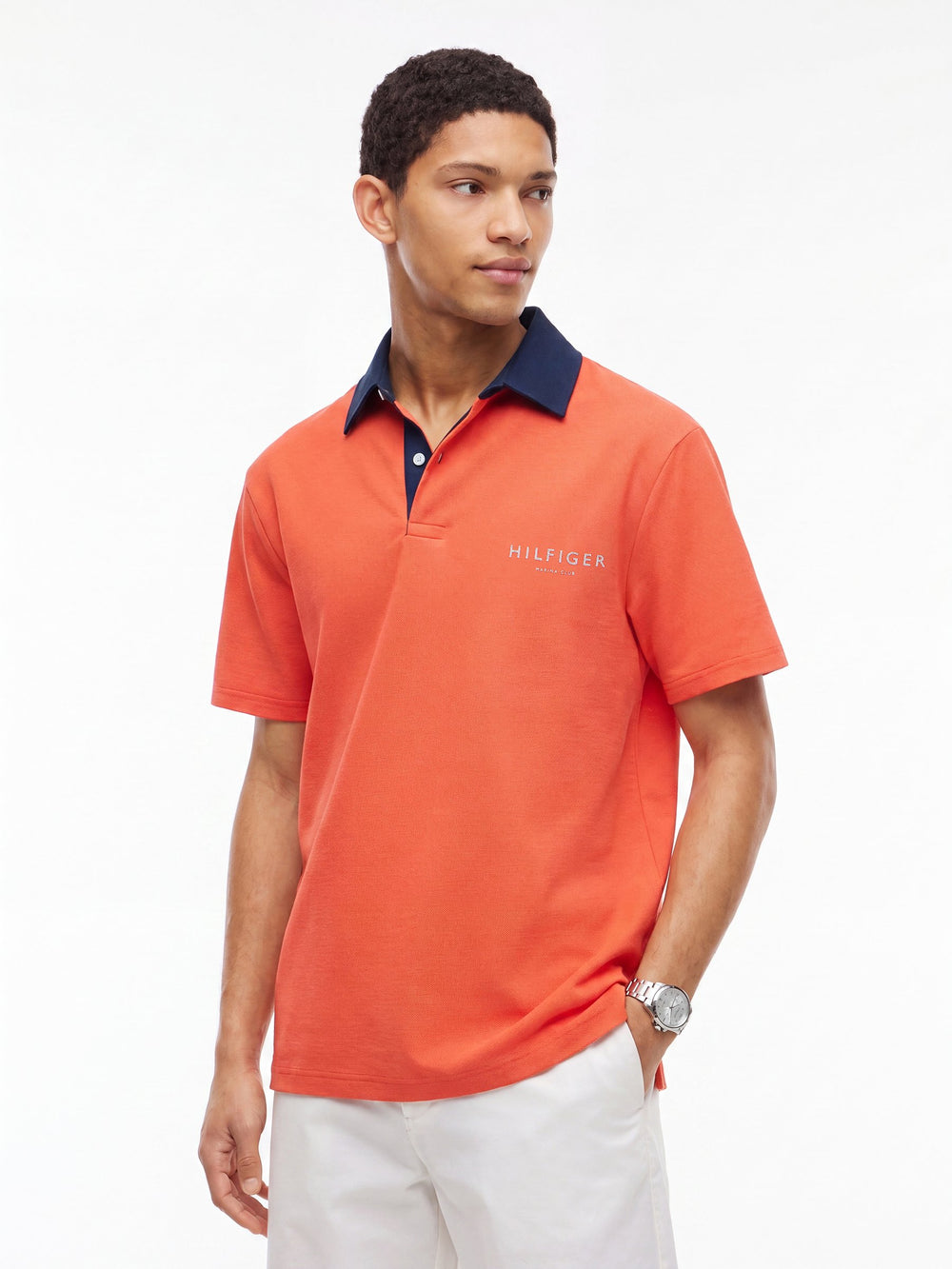 Contrast Collar Rugby Polo