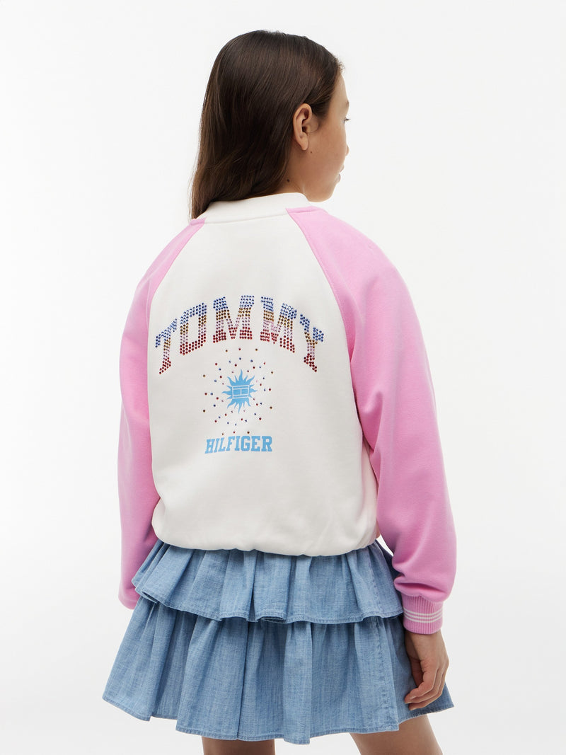 Kids Color Block Terry Bomber Jacket