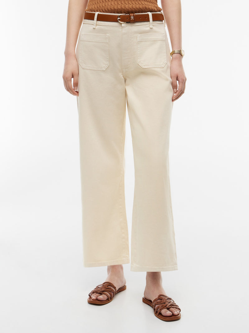 Women High Rise Fashion Stretch Wide Jeans