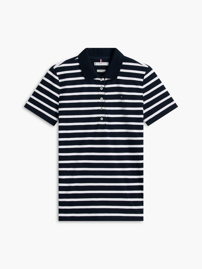 Stripe Regular Fit Half Sleeve Pique Polo