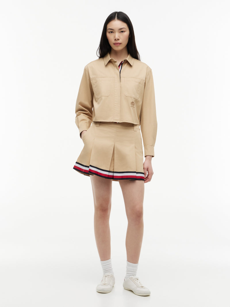 Solid A-Line Skirt