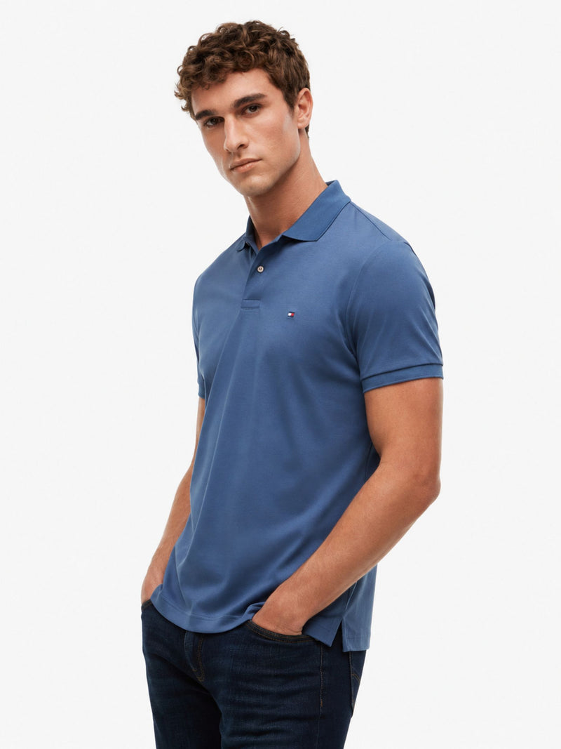 Regular Fit Solid Liquid Cotton Polo