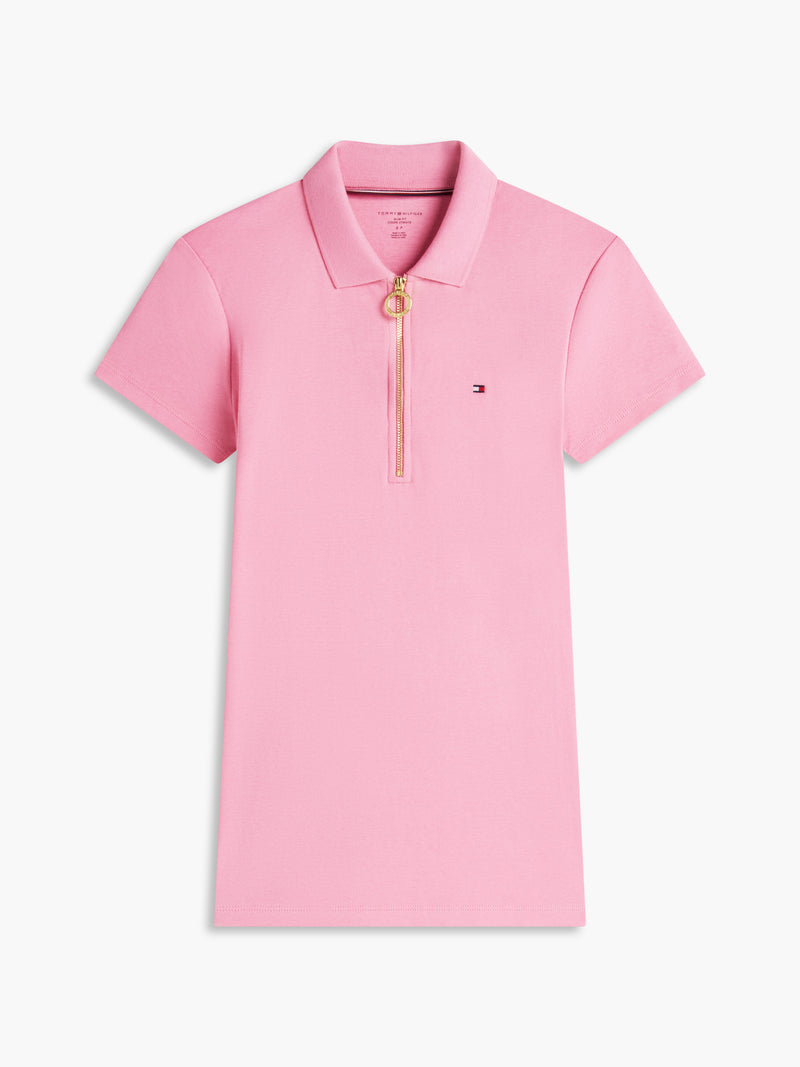 Solid Slim Fit Half Sleeve Ribbed Polo