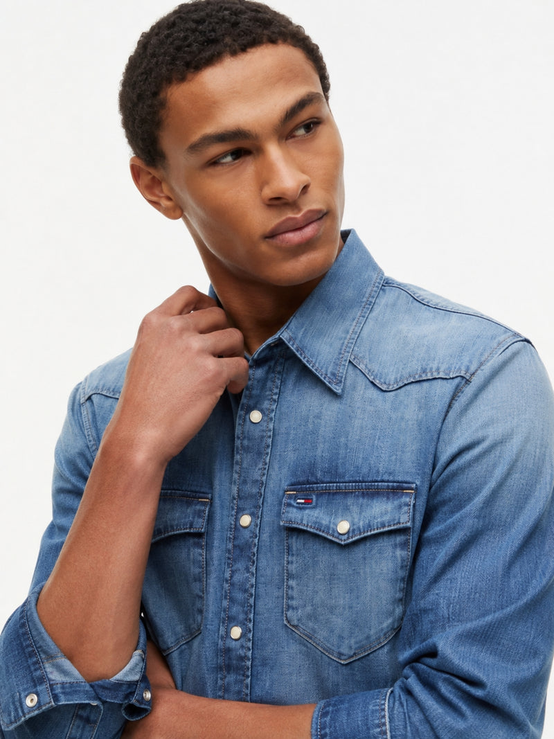 Regular Fit Washed Denim Shirt