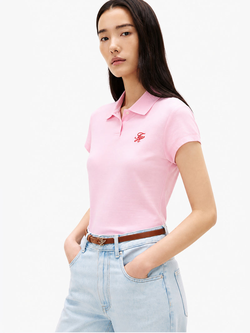 Solid Slim Fit Short Sleeve Pique Polo
