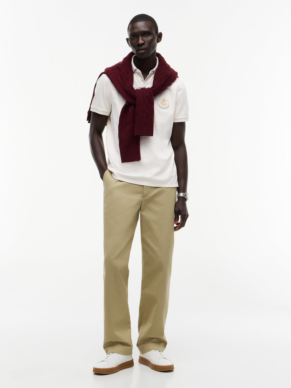 Regular Fit Interlock Badge Polo
