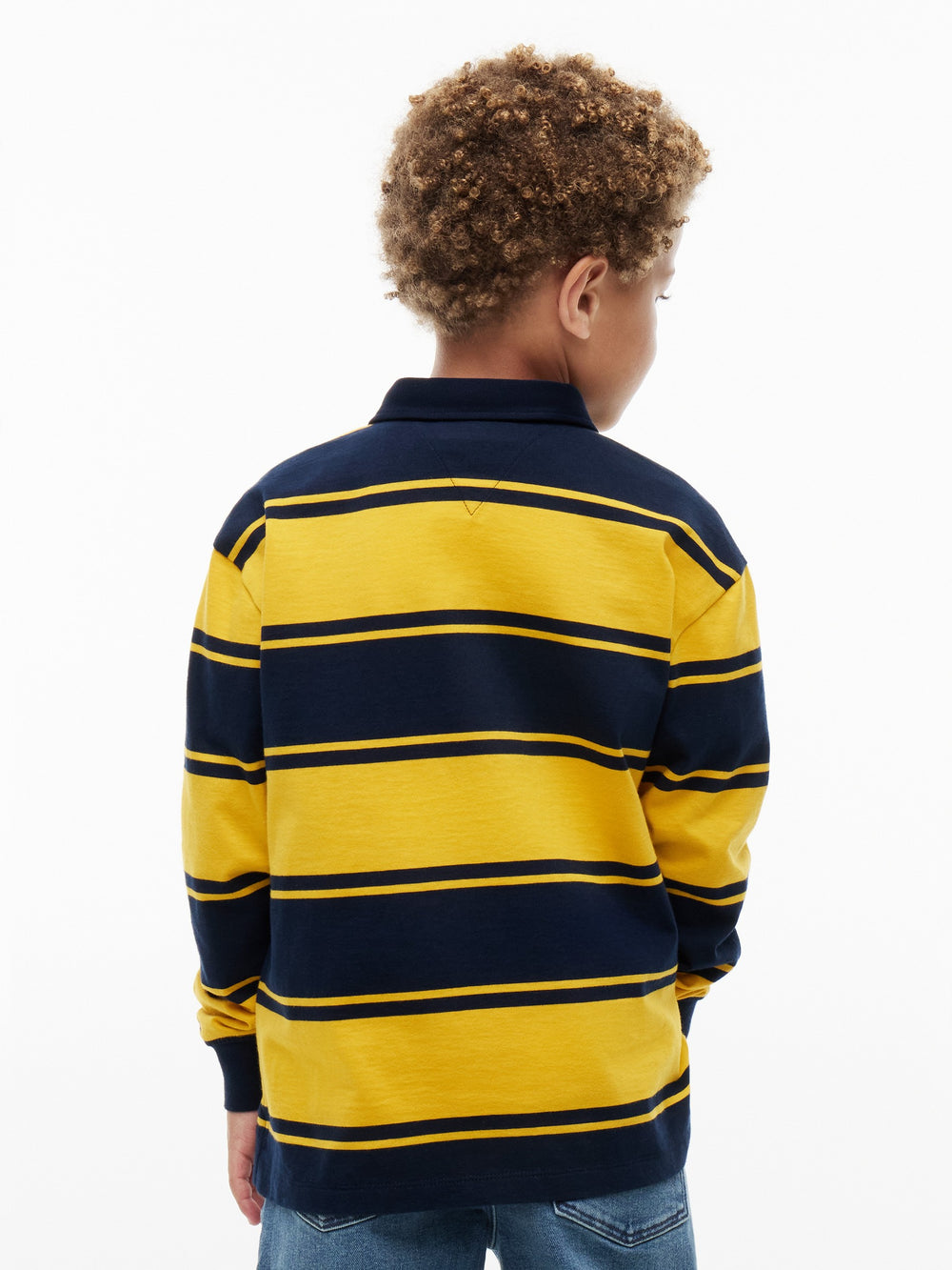 Kids Long-Sleeve Stripe Polo