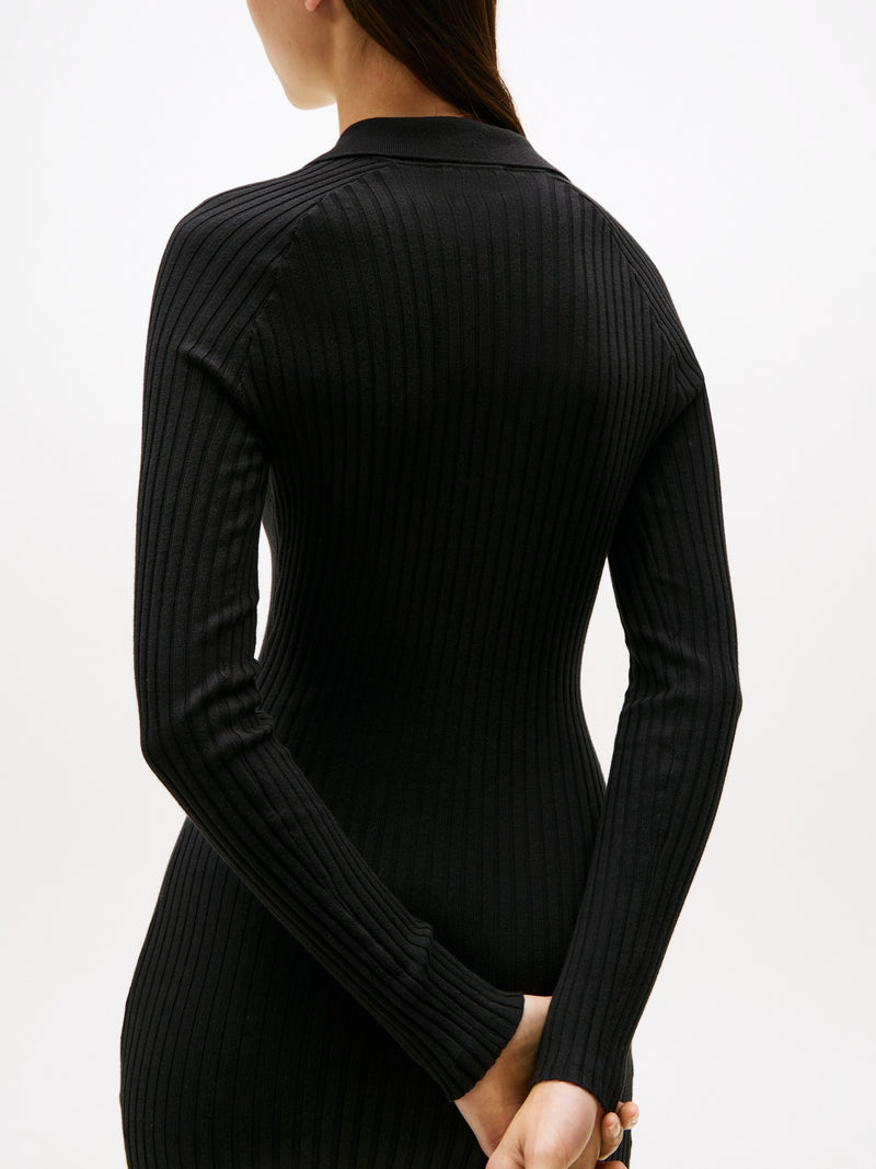 Full Sleeve Solid Sweater Bodycon Dress