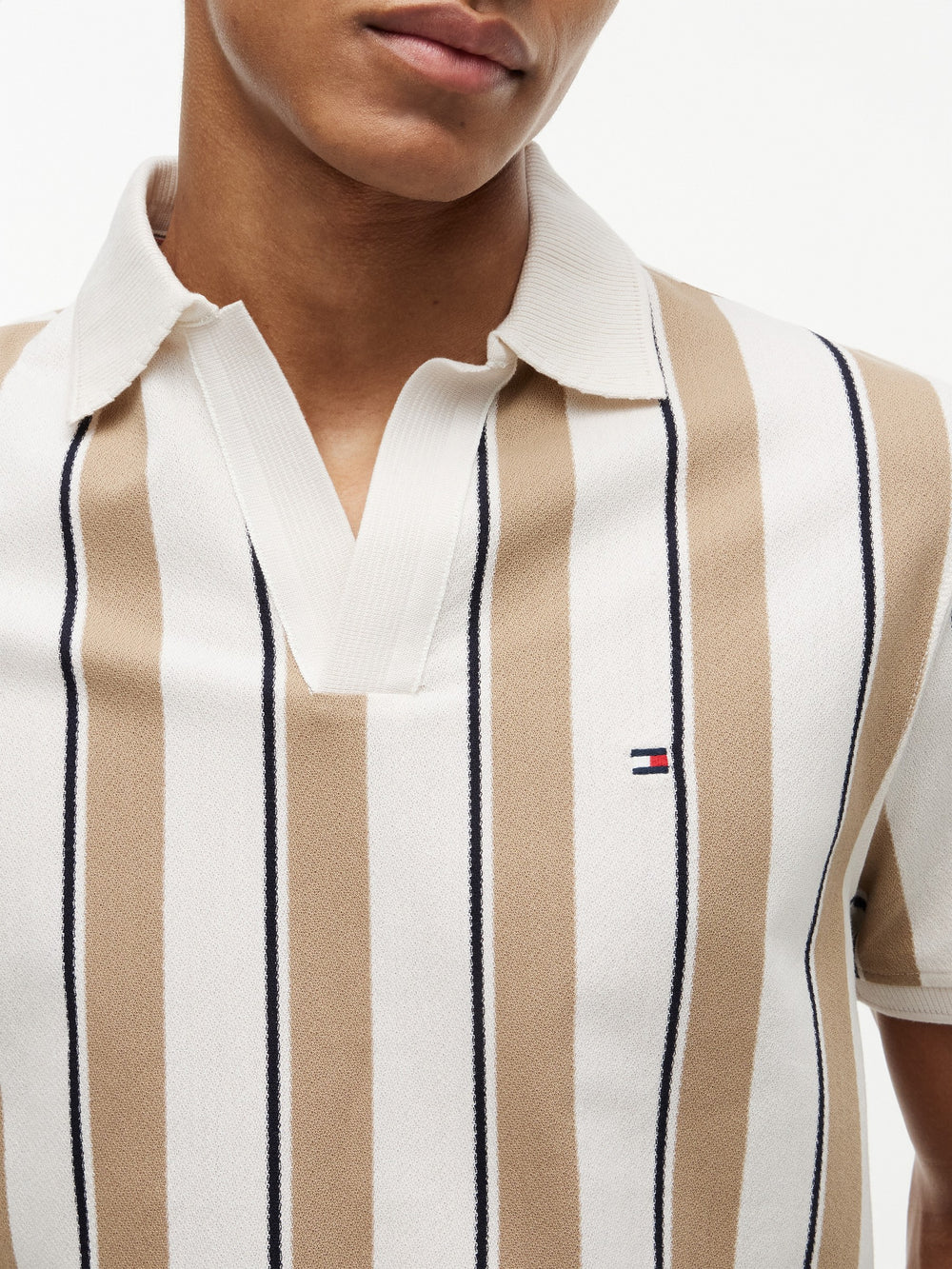 Johnny Collar Crepe Polo