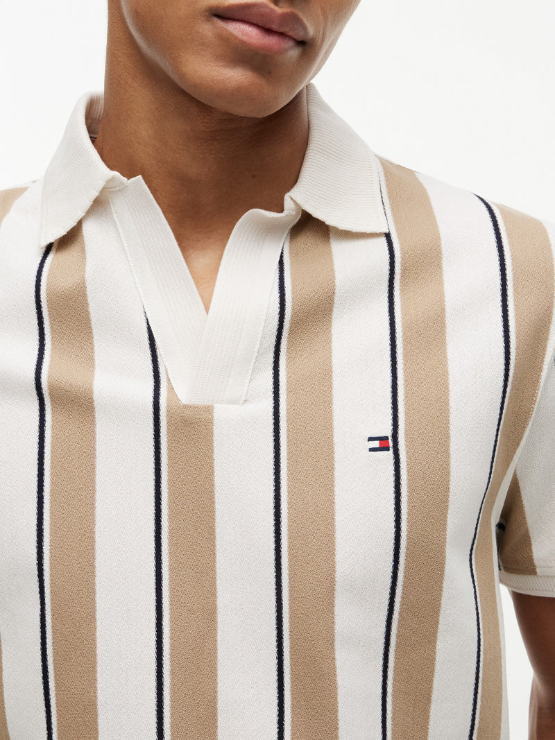 Johnny Collar Crepe Polo
