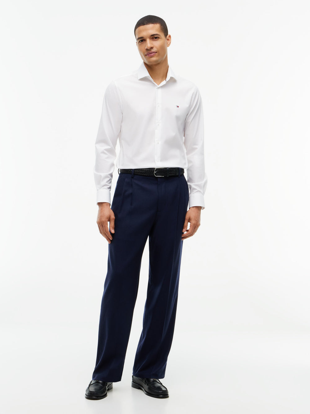 Slim Fit Solid Poplin Shirt