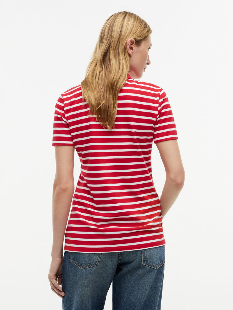 Stripe Regular Fit Half Sleeve Pique Polo