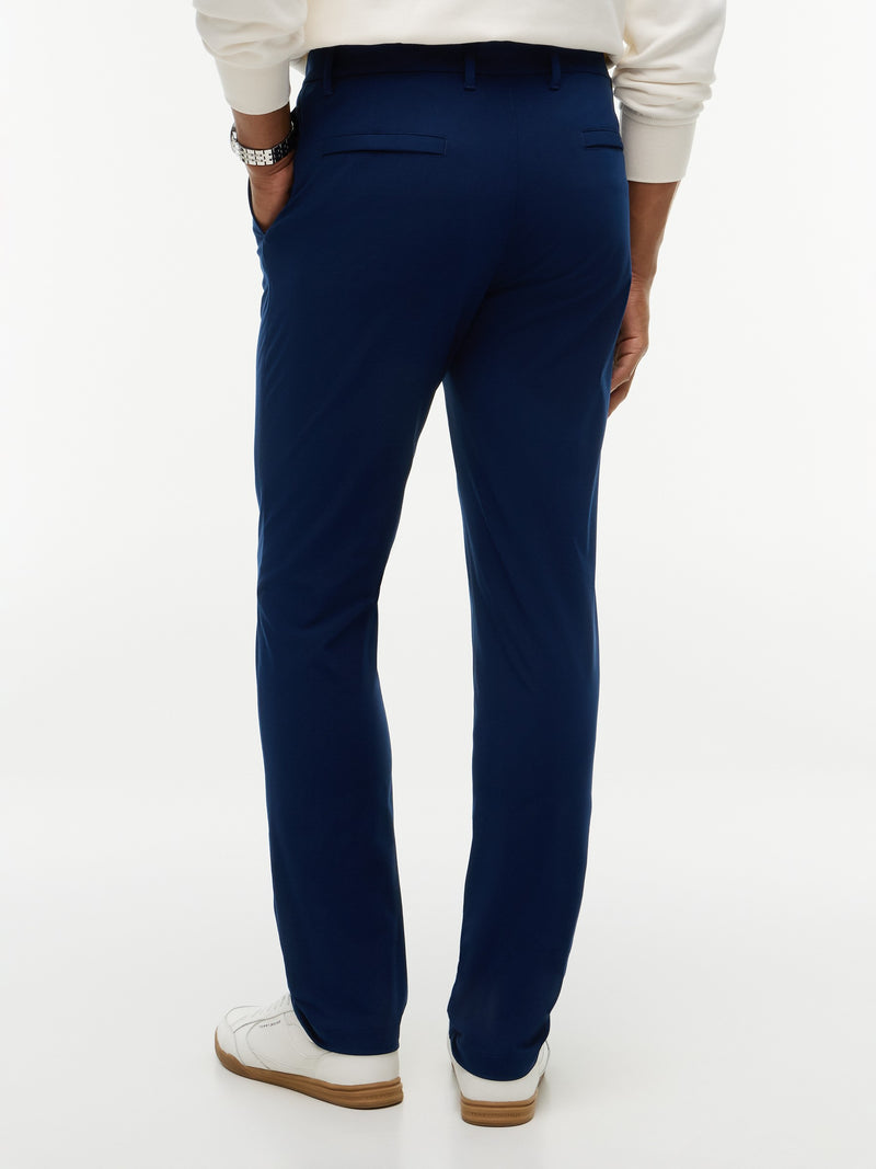Men Denton Slim Straight Fit Knit Tech Trouser