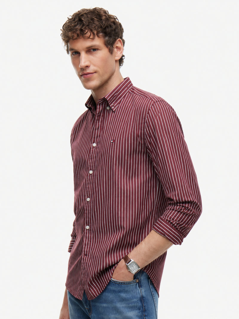 Regular Fit Stripe Poplin Shirt