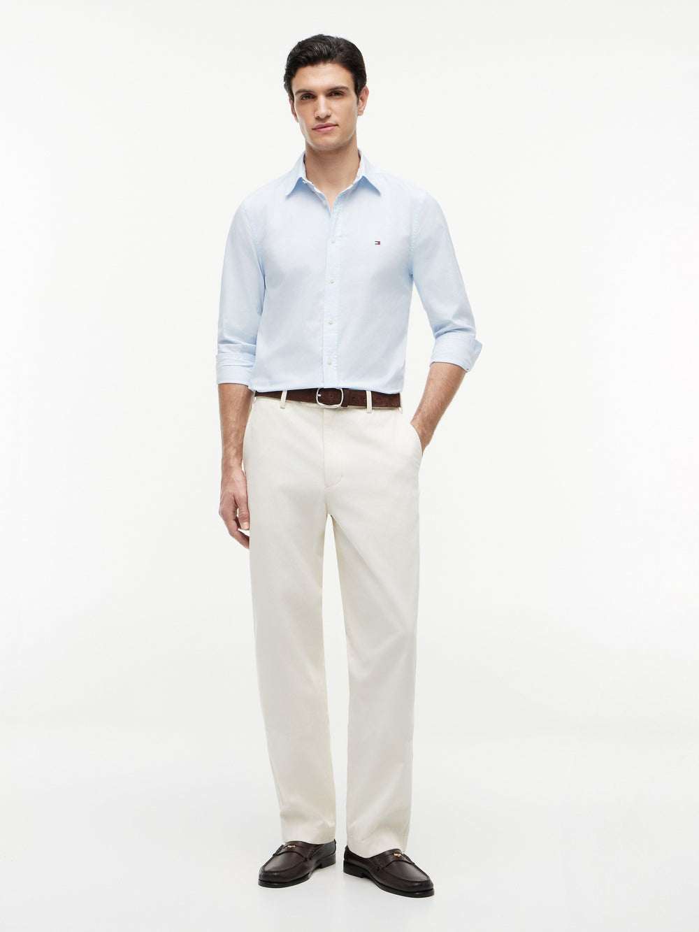Slim Fit Print Poplin Shirt