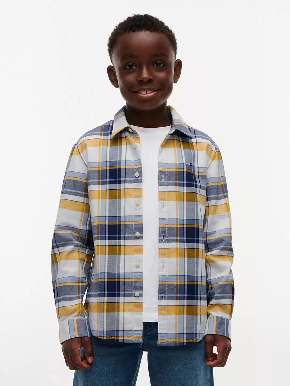 Kids Stretch Check Shirt