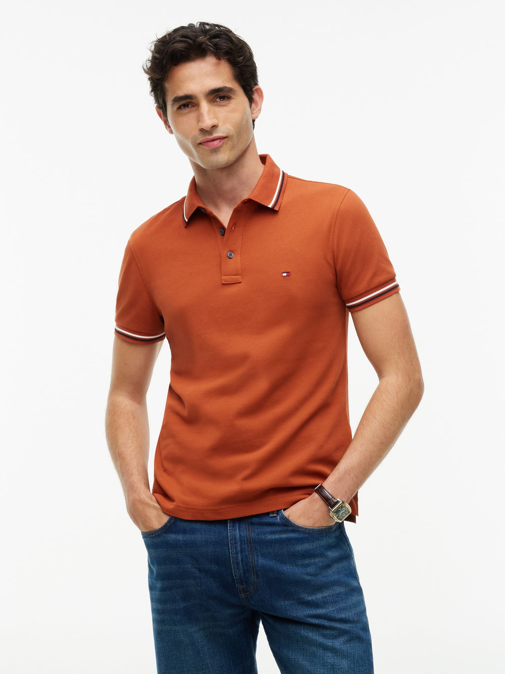 Slim Fit Collar Tipped Polo