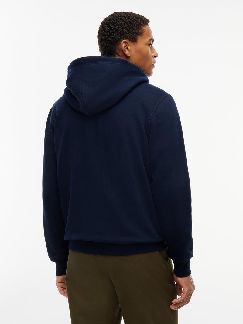 Zip Thru Solid Fleece Hoodie