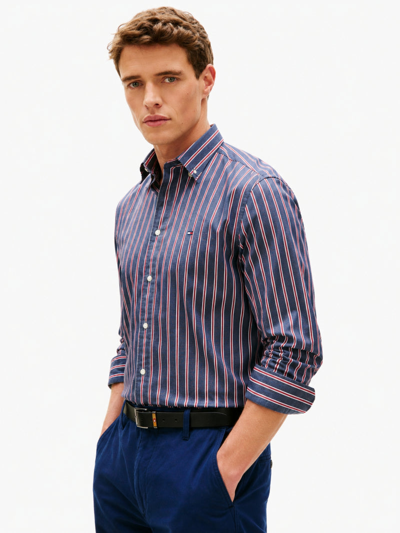 Regular Fit Stripe Poplin Shirt