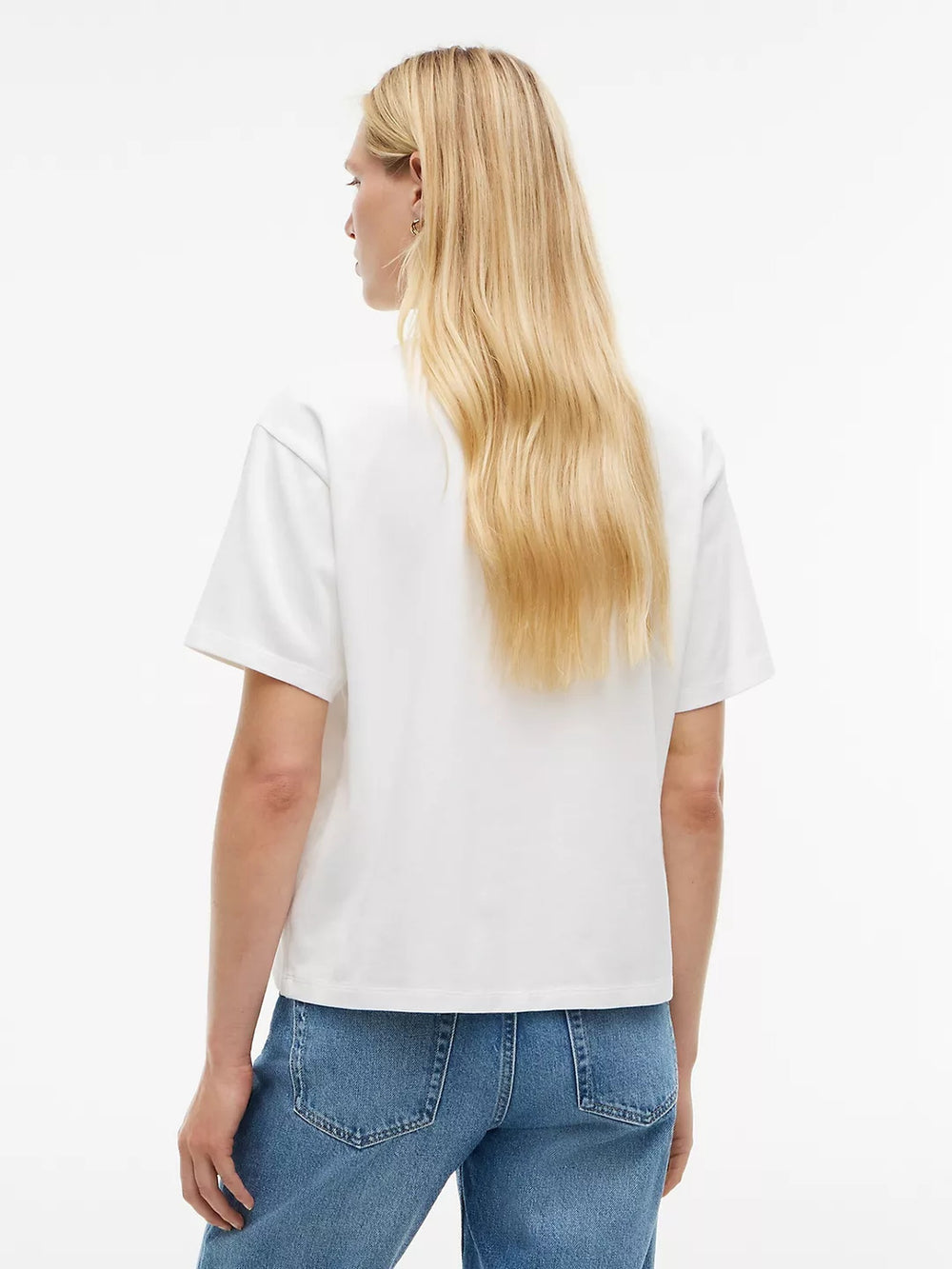Solid Relaxed Fit Half Sleeve Cotton Jersey T-Shirt