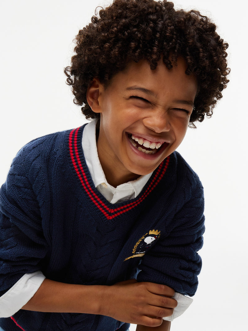 Kids Peanut Cable Knit Sweater