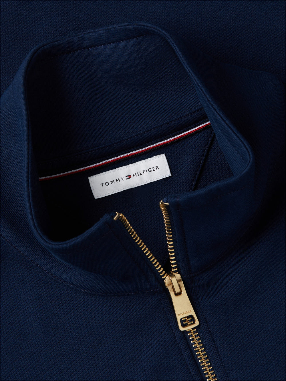 Regular Fit Quarter Zip Interlock Sweatshirt