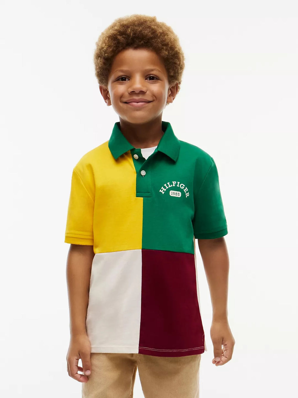 Kids Color Block Polo