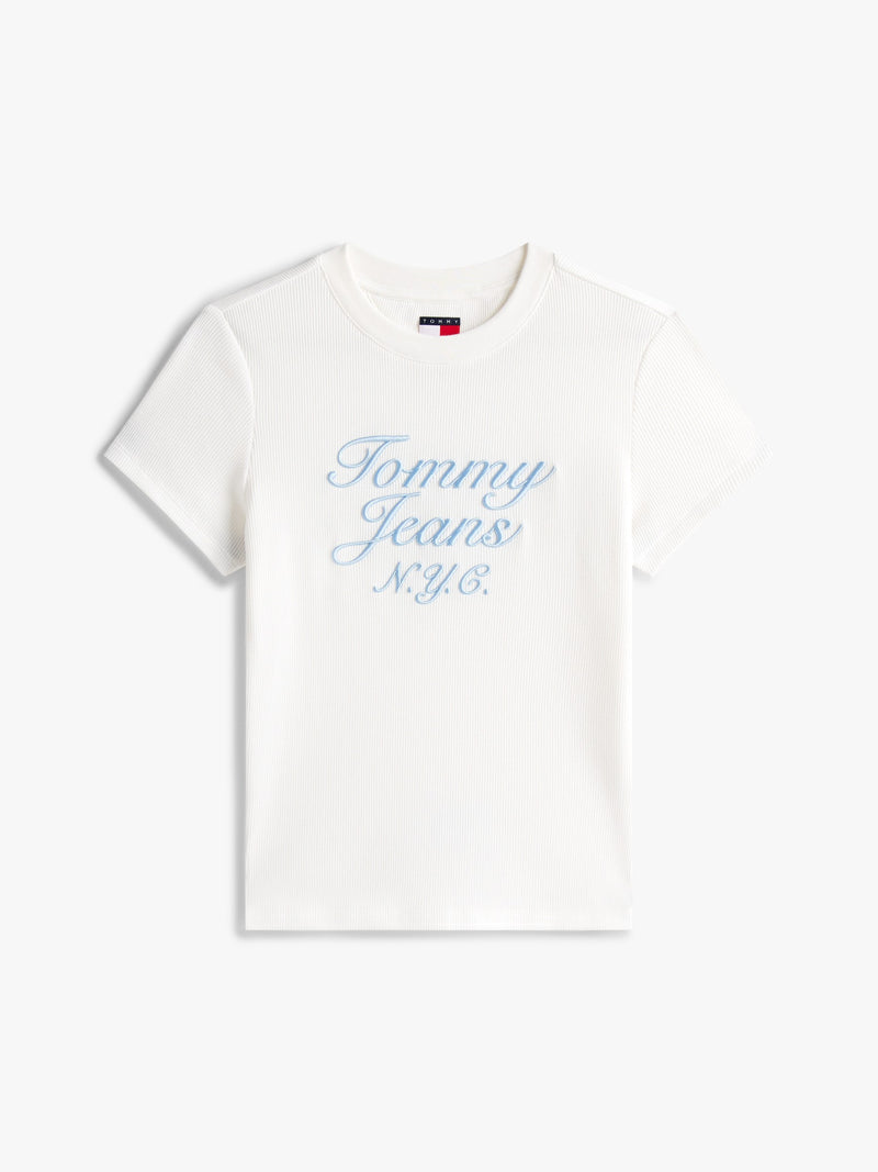 Solid Slim Fit Short Sleeve Ribbed T-Shirt