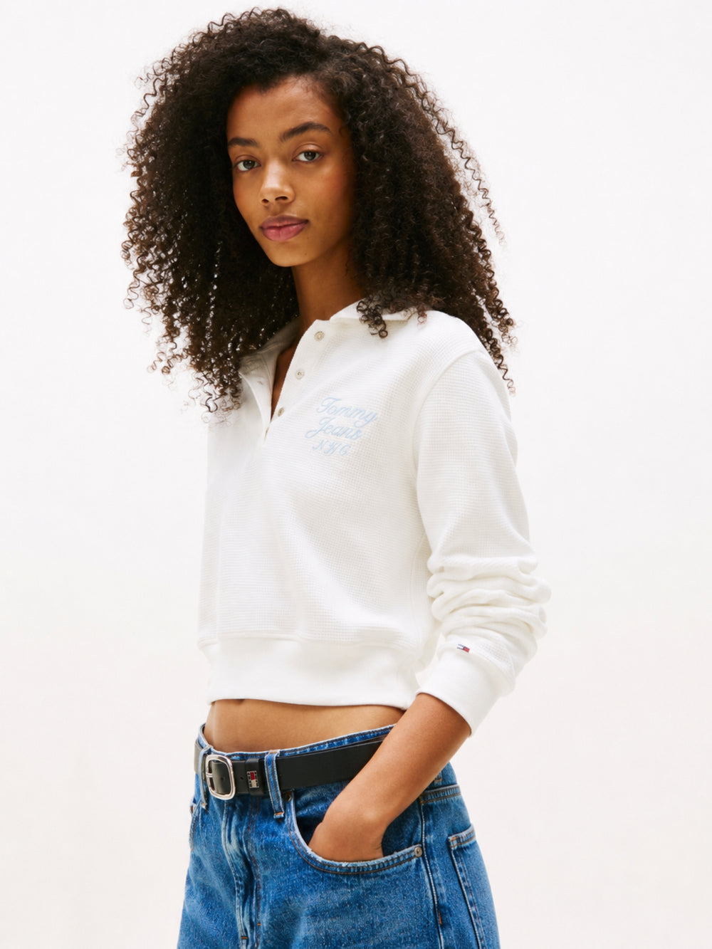 Crop Fit Terry Pullover