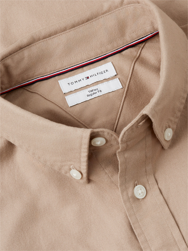 Regular Fit Solid Flannel Shirt