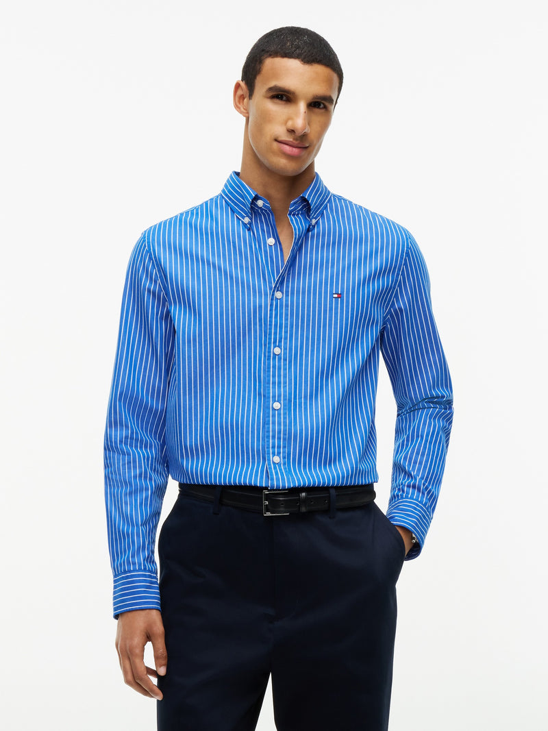 Regular Fit Stripe Poplin Shirt
