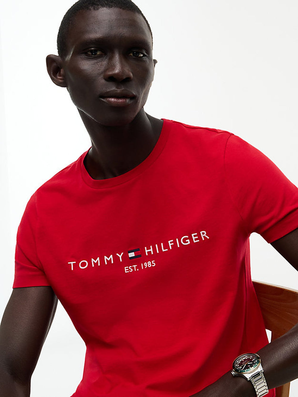 Slim Fit Chest Logo Jersey Tshirt