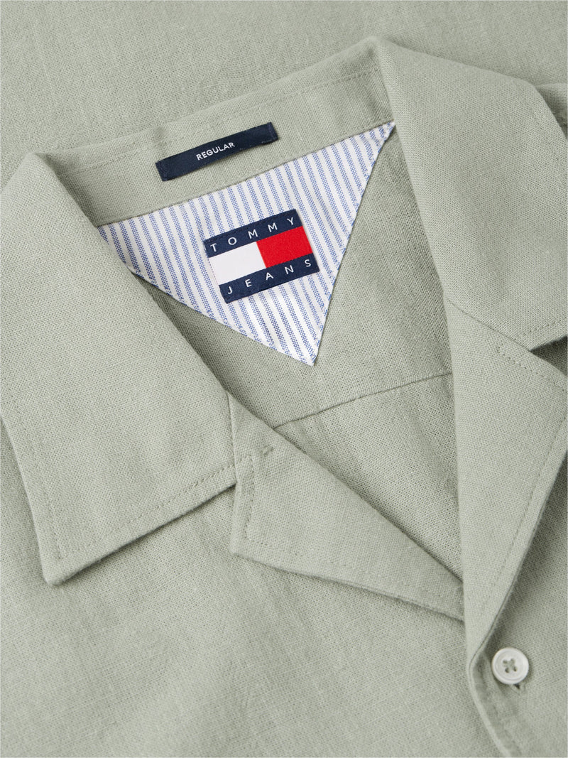 Regular Fit Solid Linen Blends Shirt