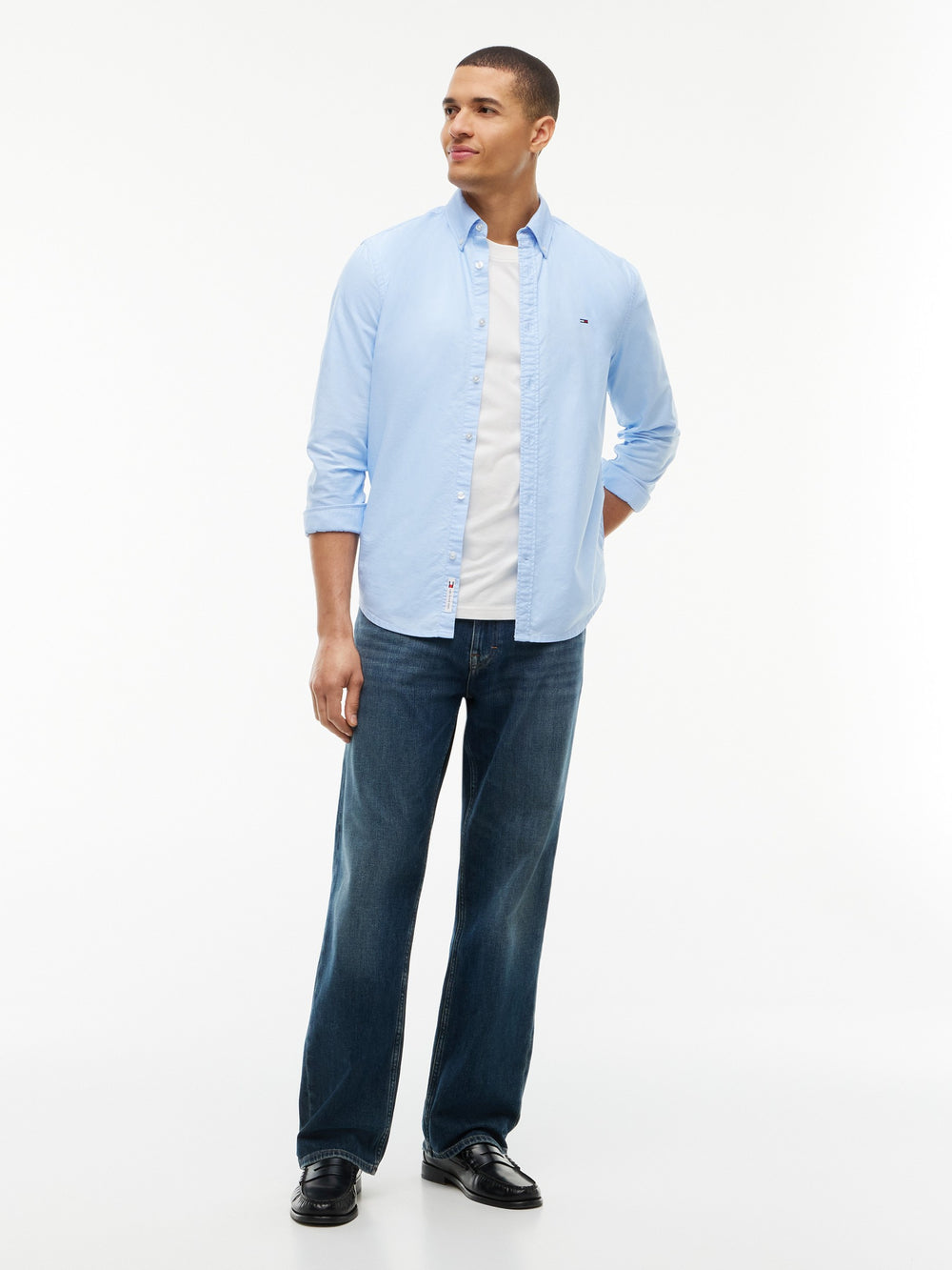 Men Otis Regular Straight Dark Wash Jeans