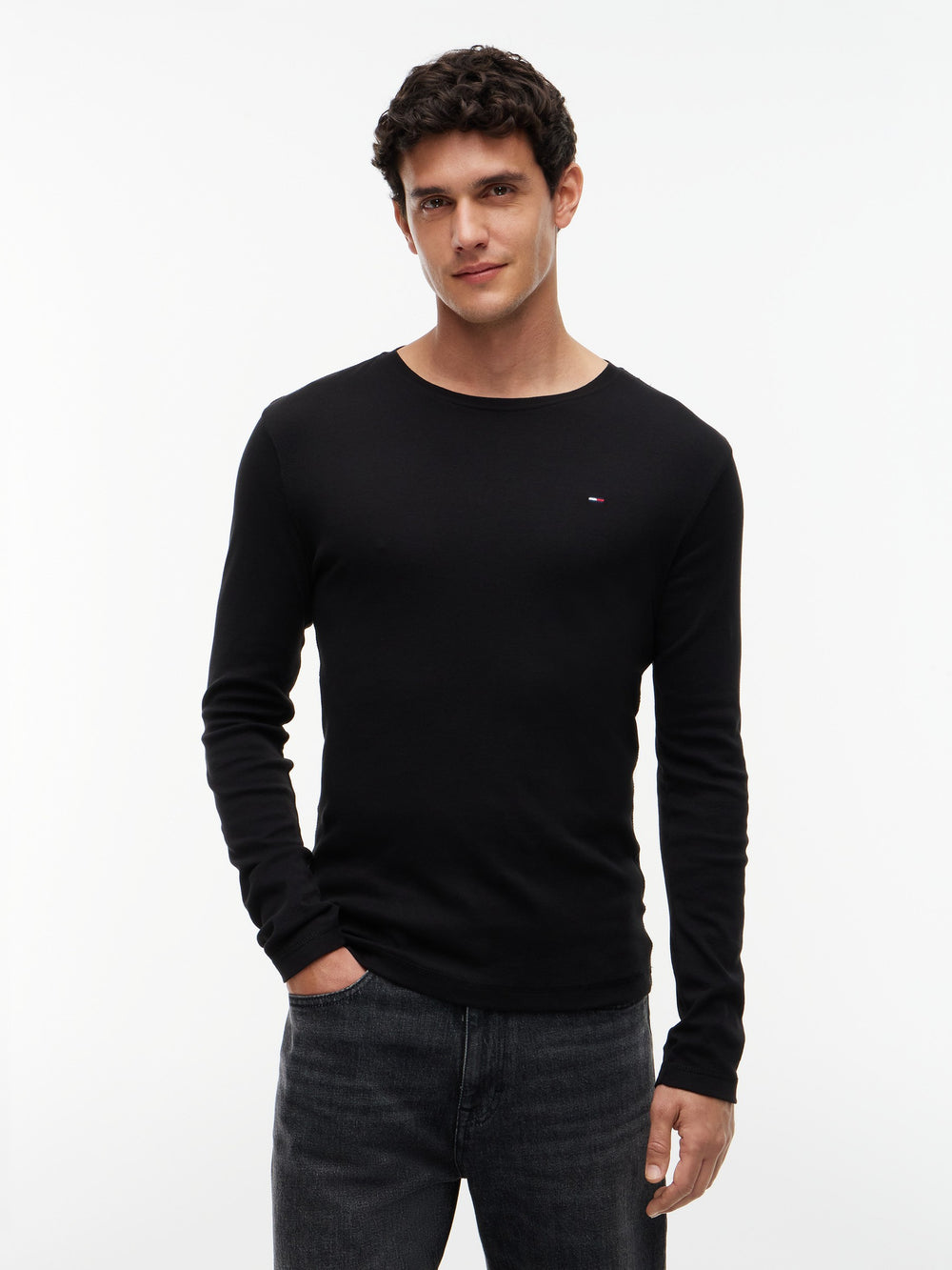 Regular Fit Rib Long Sleeve T-Shirt