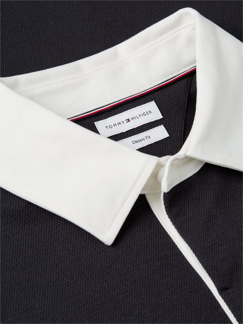 Contrast Collar Rugby Polo