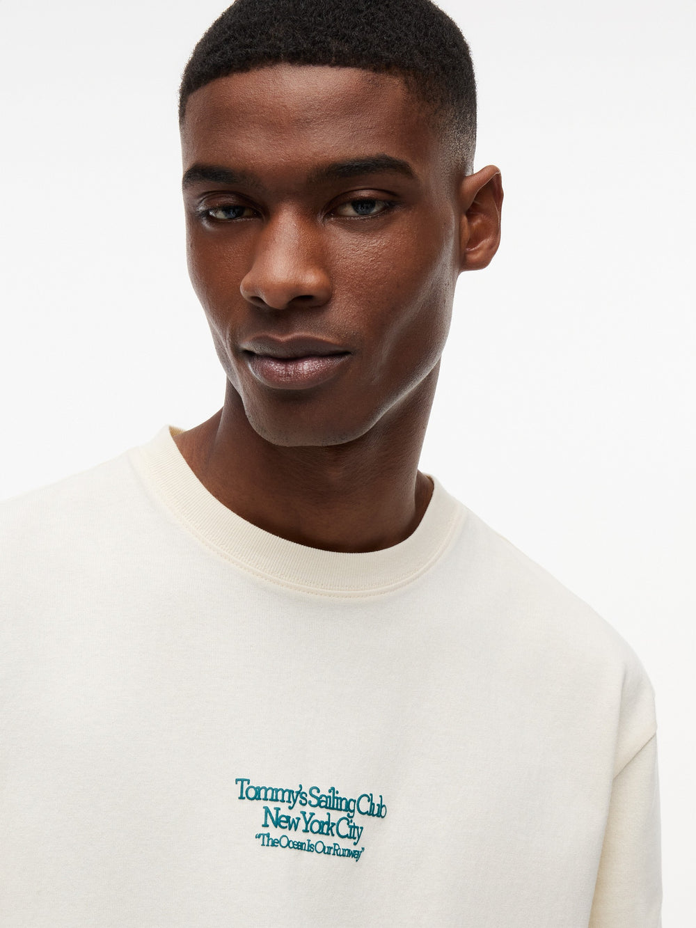Relaxed Fit Sailboat Back Graphic T-Shirt