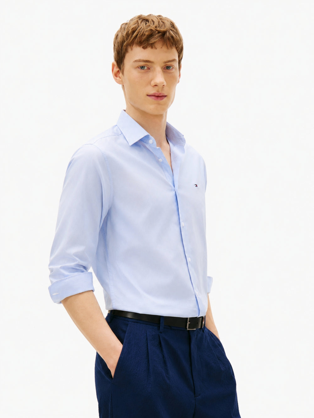 Slim Fit Stripe Poplin Shirt
