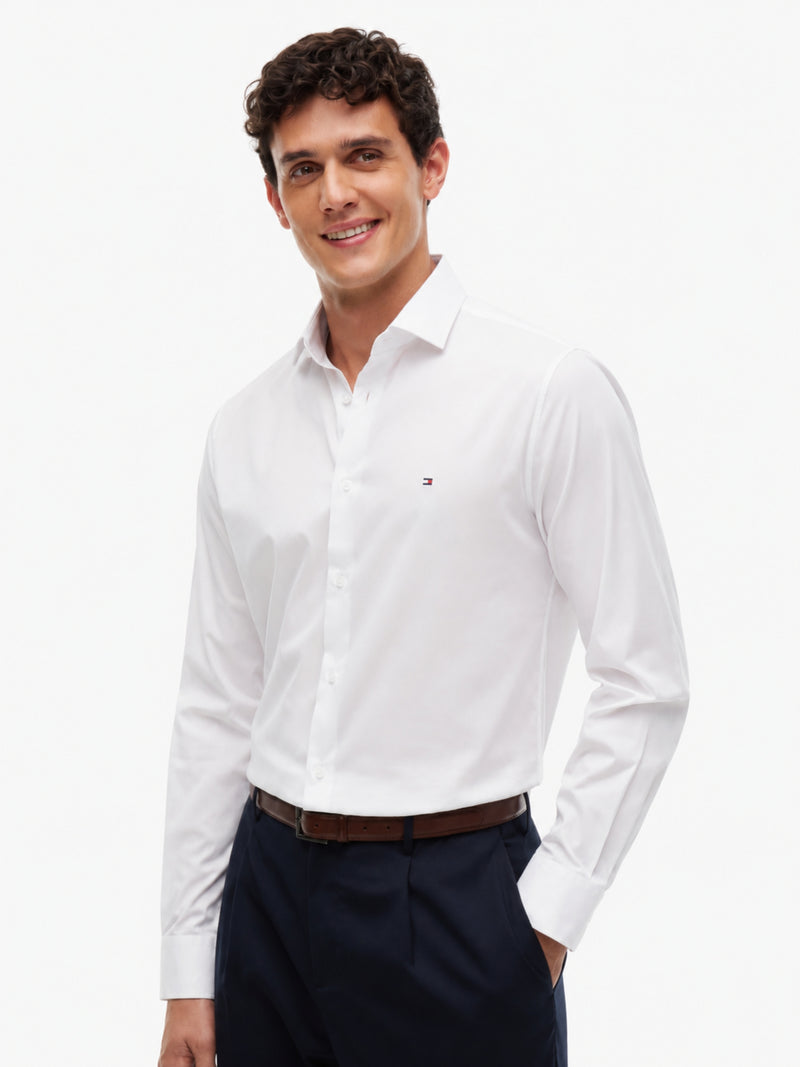Slim Fit Solid Poplin Shirt
