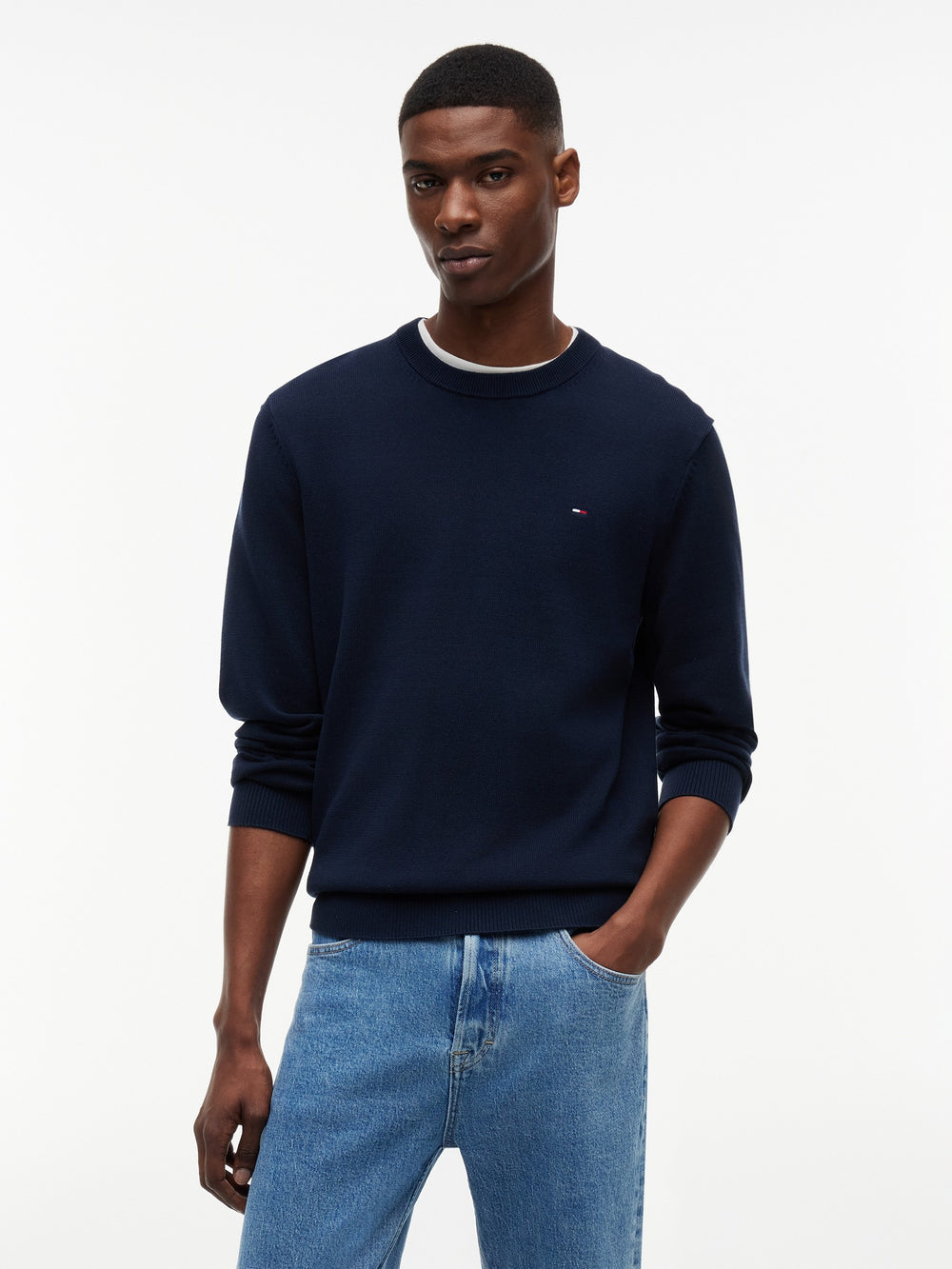 Slim Fit Light Loose Knit Pullover