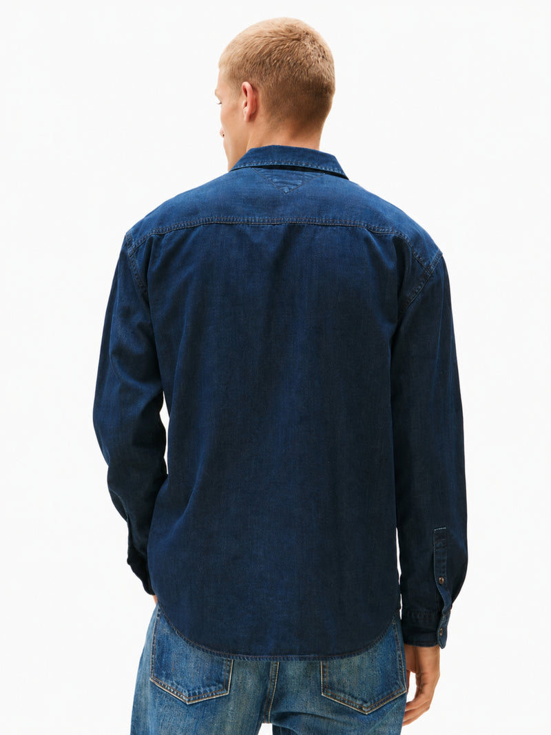 Relaxed Fit Washed Denim Shirt