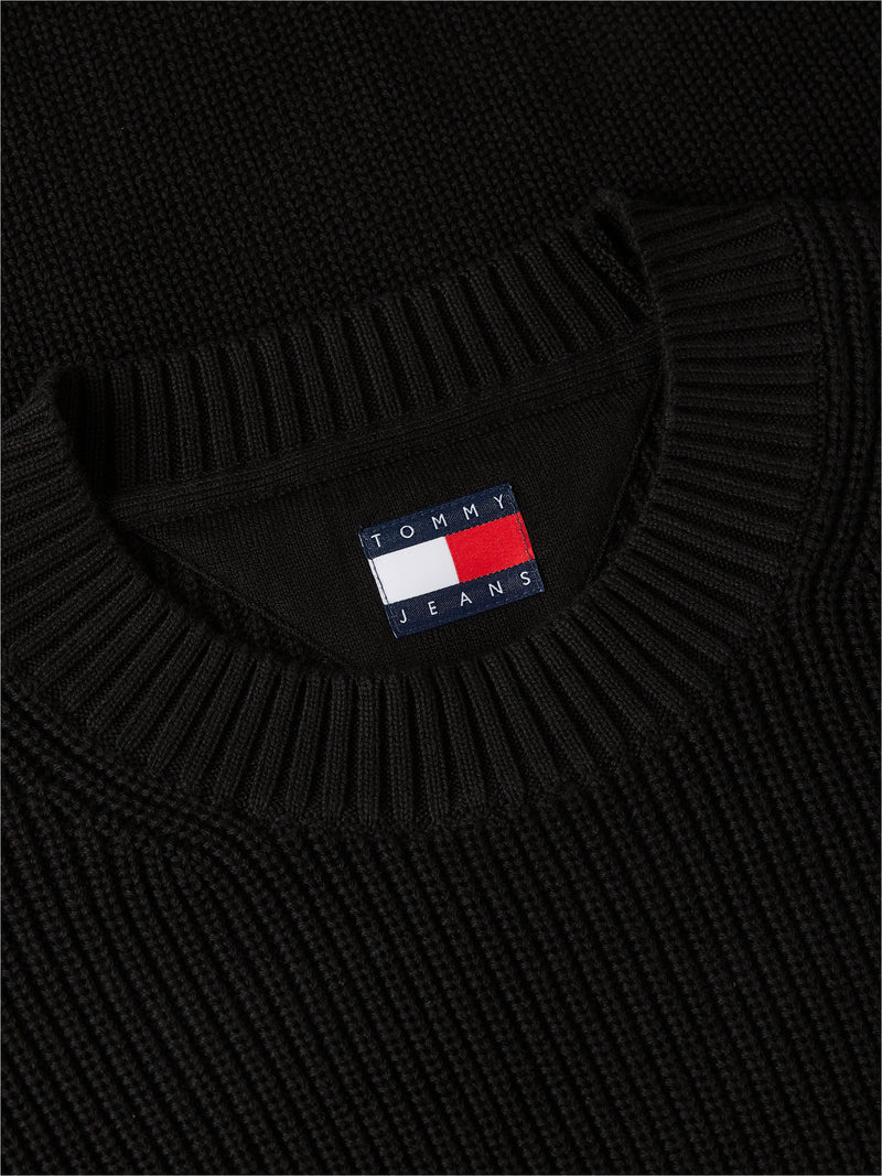 Regular Fit Badge Loose Knit Pullover