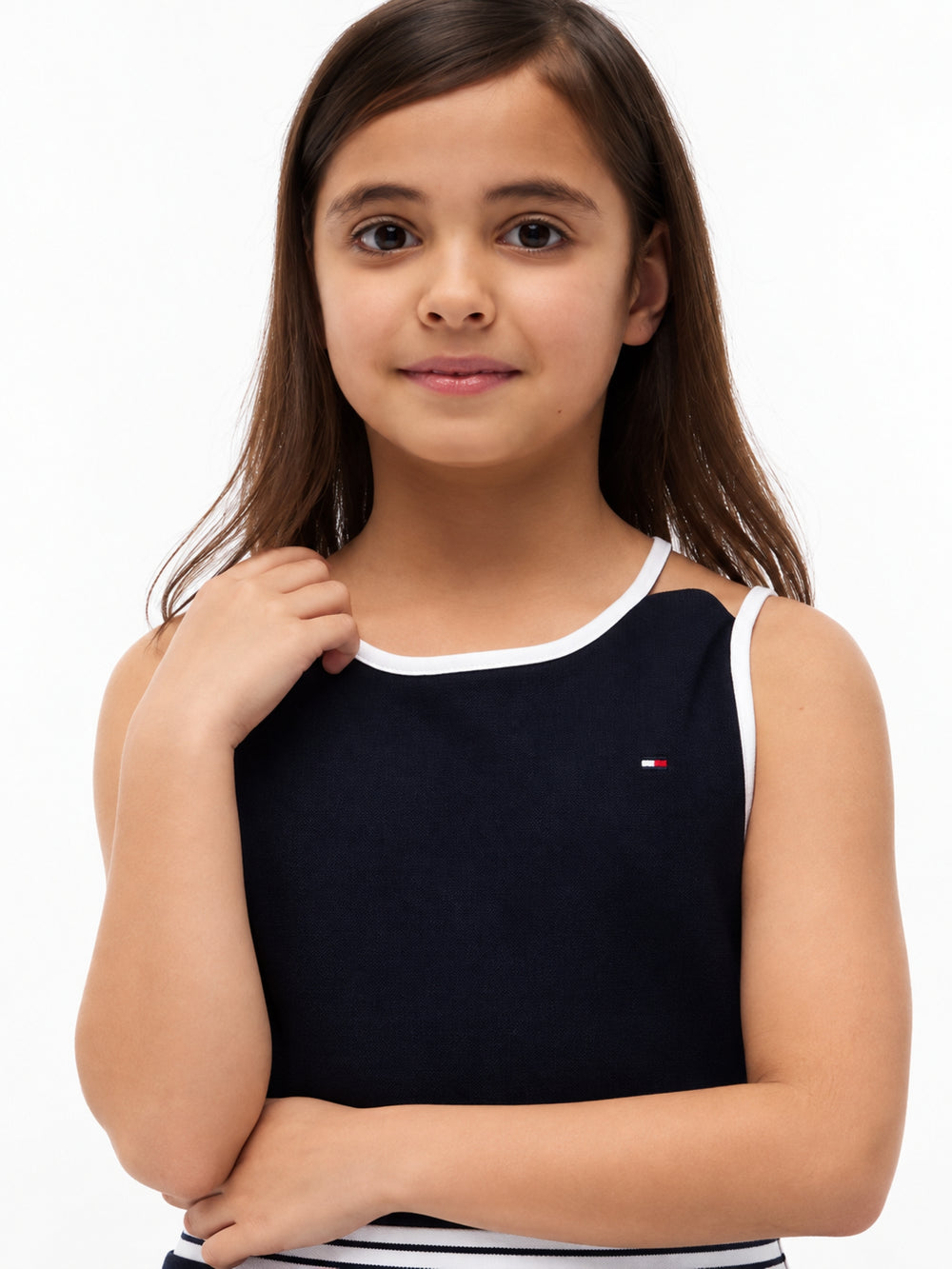 Kids Long-Sleeve Solid Knit Skater Dress