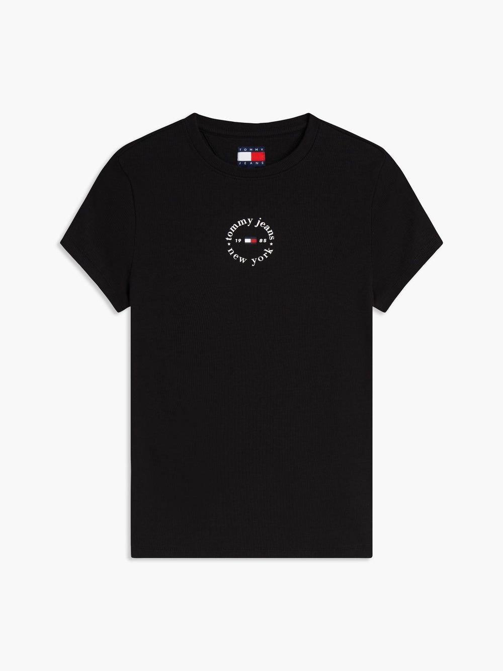 Solid Slim Fit Half Sleeve Ribbed T-Shirt